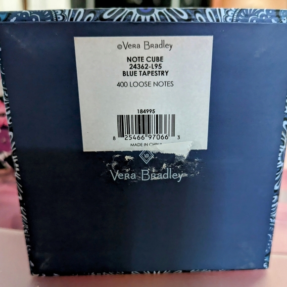 Vera Bradley Note Cube in Blue Tapestry - Picture 3 of 4